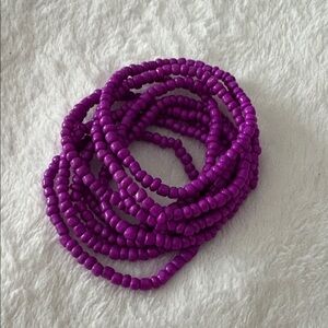 Purple Beaded Bracelet Set